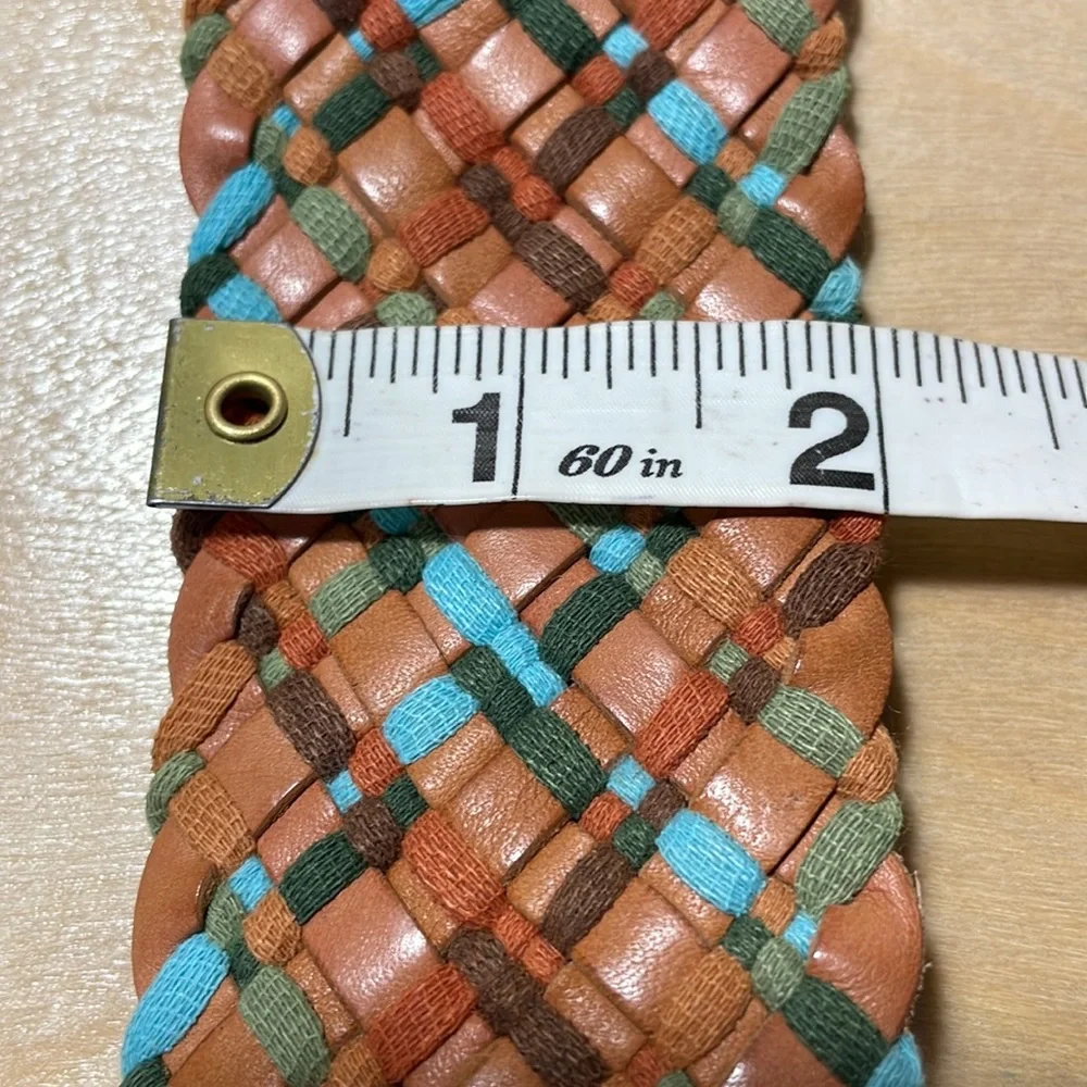 Fossil Multi Weave Genuine Leather Belt - Brown - Picture 10 of 14